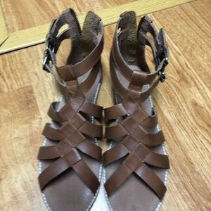 Naughty Monkey Cilani Women's Leather Woven Gladia